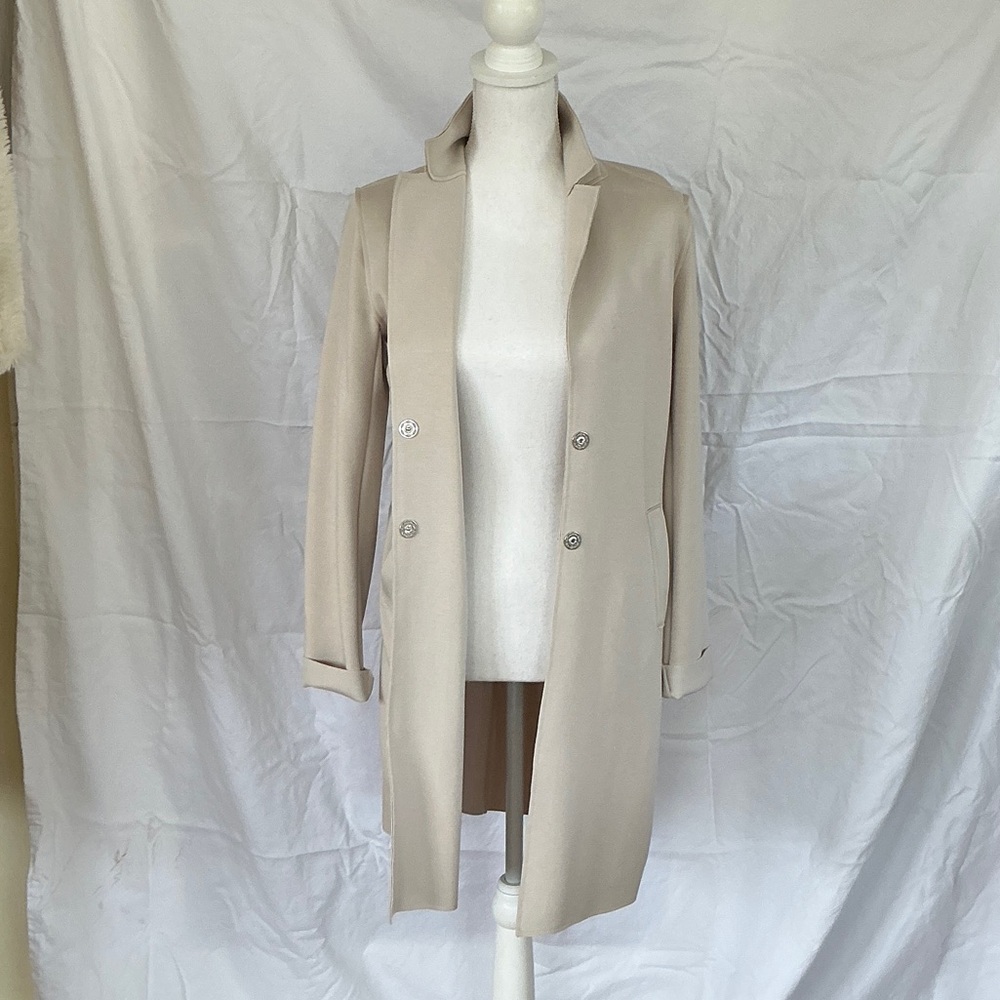 Carolina Belle Light Cream Tailored Trench Coat - Picture 7 of 14